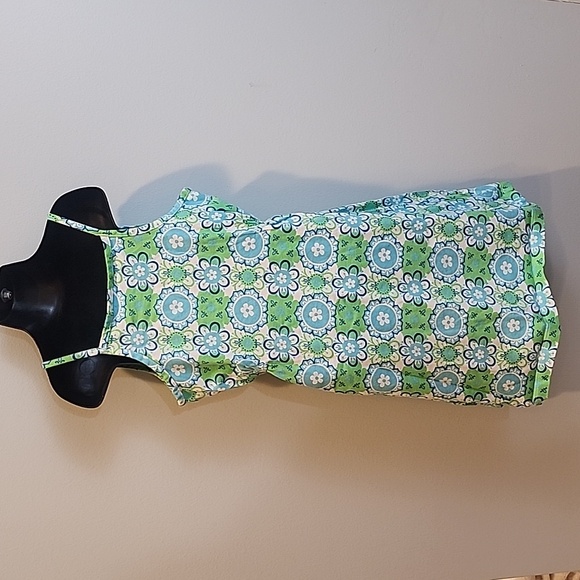 Hanna Andersson Blue and Green Floral Spaghetti Strap Sundress 130 - Picture 8 of 12